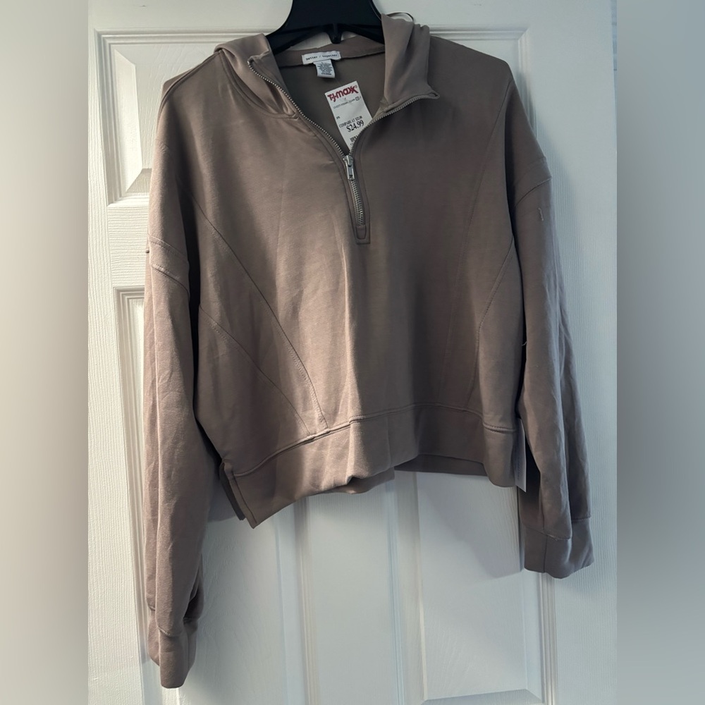 T.J.Maxx Women's Brown Quarter-Zip Sweater